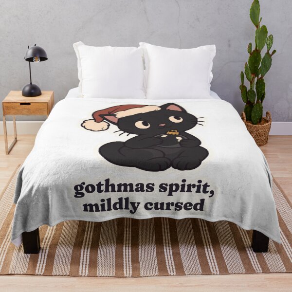 Item preview, Black Cat Christmas Gothmas Spirit Mildly Cursed designed and sold by OuqCreations.