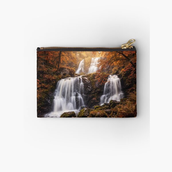 Item preview, Autumn Waterfall in Golden Forest Beautiful Fall Nature designed and sold by roverte.