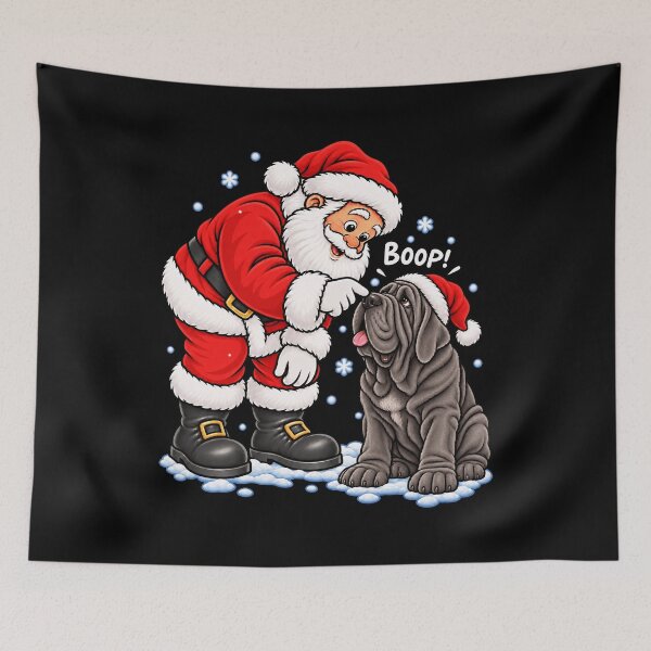 Item preview, Funny Neapolitan Mastiff Dog Santa Boop Merry Chirstmas Mom Dad designed and sold by rafaeltto.