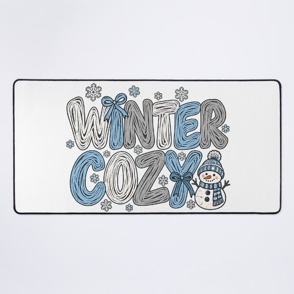 Item preview, Winter Cozy Snowman Blue Bow Holiday designed and sold by DesignArtist.ia.