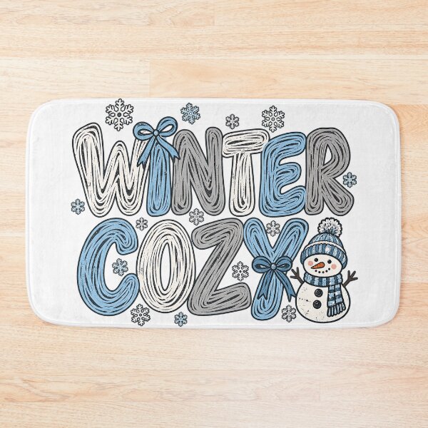 Item preview, Winter Cozy Snowman Blue Bow Holiday designed and sold by DesignArtist.ia.