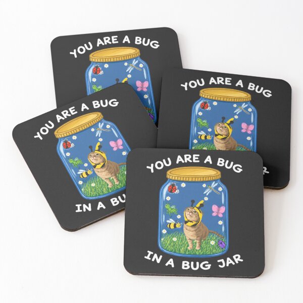 Item preview, Cat in a Bug Jar Funny Insect Garden designed and sold by amberwell-snake.
