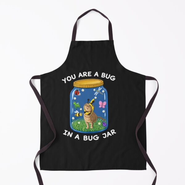 Item preview, Cat in a Bug Jar Funny Insect Garden designed and sold by amberwell-snake.
