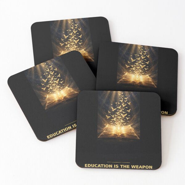 Item preview, Education Is The Weapon - Inspirational Golden Book Design designed and sold by TamilThread.