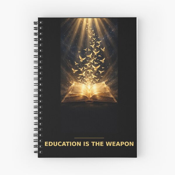 Item preview, Education Is The Weapon - Inspirational Golden Book Design designed and sold by TamilThread.
