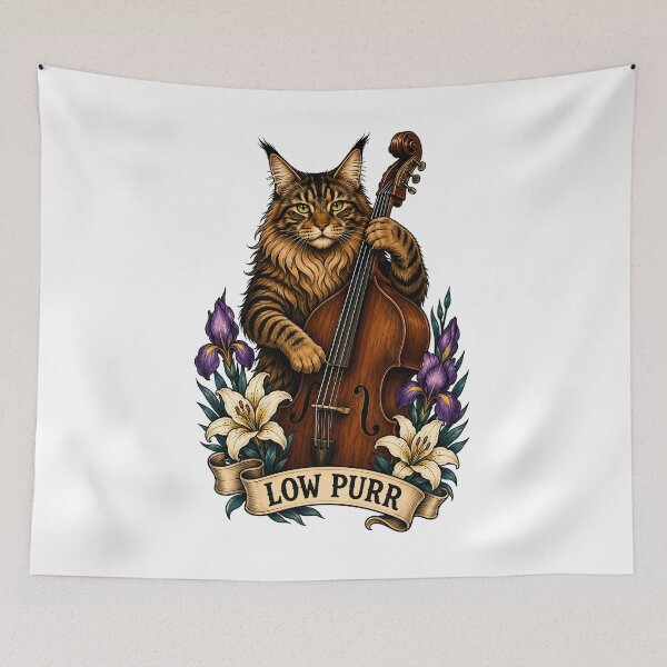 Item preview, Low Purr Cat Double Bass Music designed and sold by Old's Cool Cat Studio.