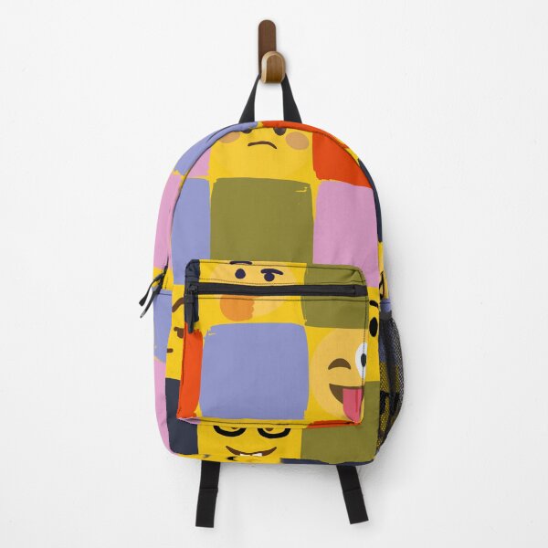 Item preview, Colorful Emoji Mood Faces Checkerboard Pattern designed and sold by asudesign.