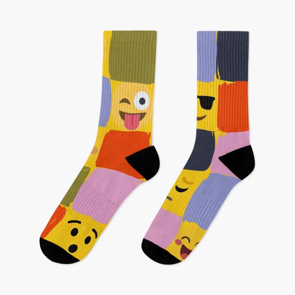 Item preview, Colorful Emoji Mood Faces Checkerboard Pattern designed and sold by asudesign.