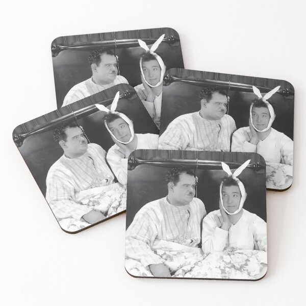 Item preview, Vintage Laurel and Hardy Leave 'em Laughing poster art print black and white photograph from TV show designed and sold by Astrid Arkhangelsky.