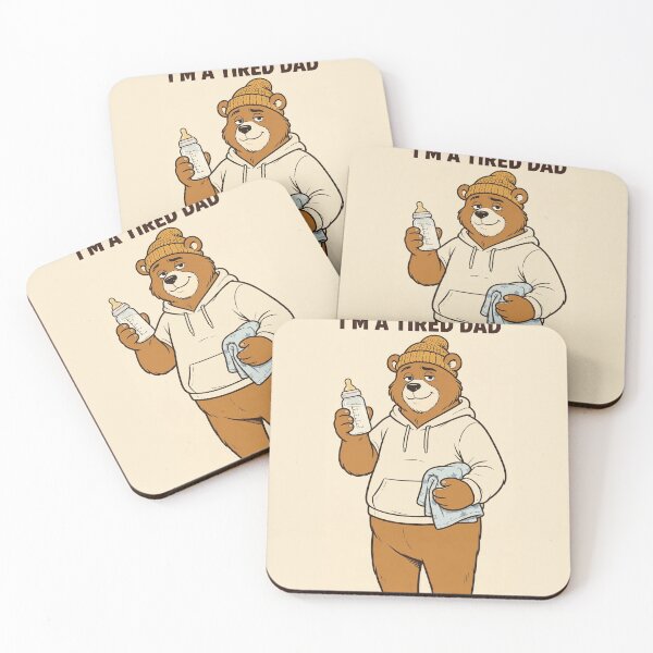 Item preview, Bear With Me I'm A Tired Dad Funny Bear Dad T-Shirt designed and sold by EverydayBadge.
