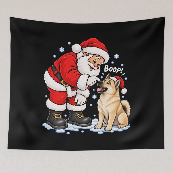 Item preview, Funny Norwegian Buhund Dog Santa Boop Merry Chirstmas Mom Dad designed and sold by rafaeltto.