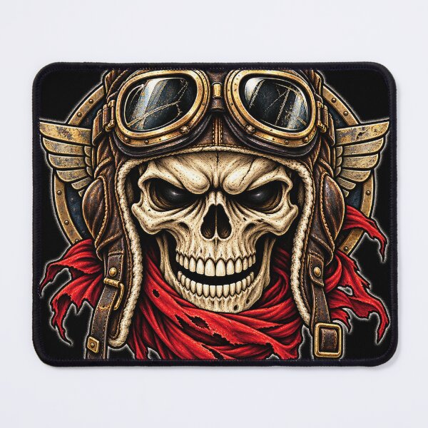 Item preview, Vintage Aviator Skull With Crimson Scarf designed and sold by THAT-ONE-TEE.