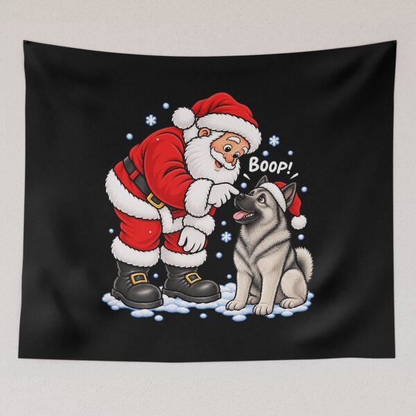 Item preview, Funny Norwegian Elkhound Dog Santa Boop Merry Chirstmas Mom Dad designed and sold by rafaeltto.