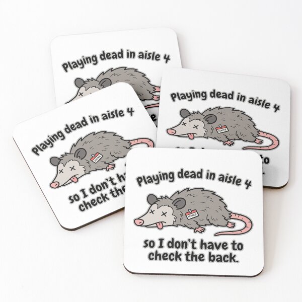 Item preview, Playing Dead In Aisle 4 Funny Opossum Retail Worker designed and sold by jrzvibe.