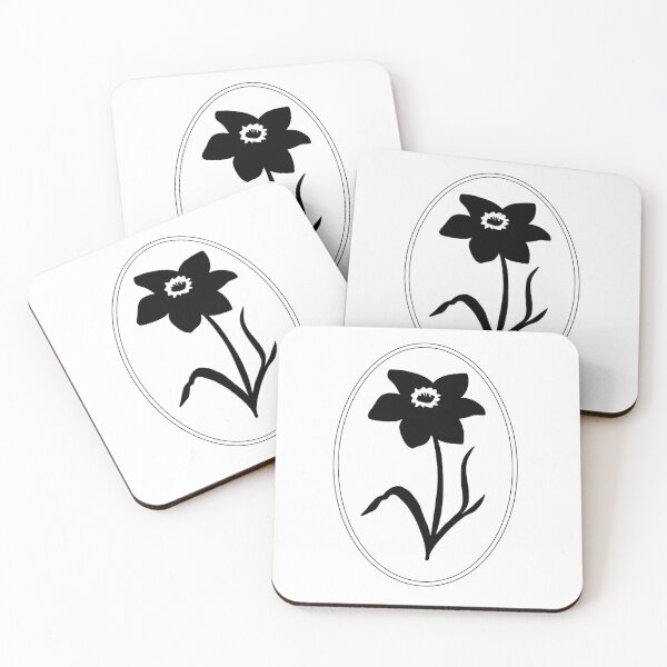 Item preview, Vintage Black Botanical Floral Motif in Oval Frame - 06 designed and sold by ivyysophia.