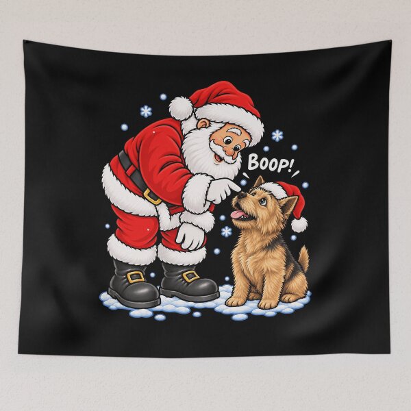 Item preview, Funny Norwich Terrier Dog Santa Boop Merry Chirstmas Mom Dad designed and sold by rafaeltto.