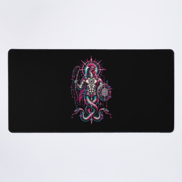 Item preview, Abraxas – Cyber Gnostic Serpent Deity designed and sold by JupiterGlitchEmpire.