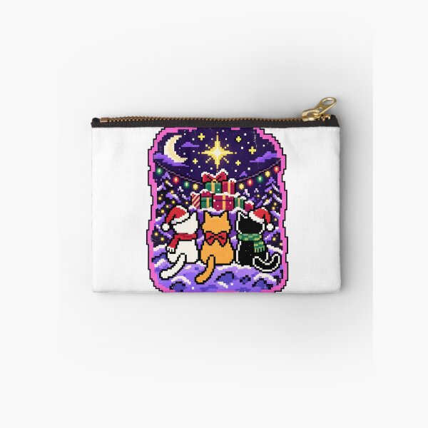 Item preview, Christmas Cats Watching Gifts Pixel Art Holiday designed and sold by DesignArtist.ia.