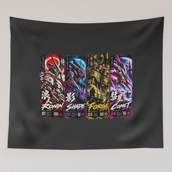 Item preview, Neon Mecha Protocol – Cyberpunk Robot Quartet designed and sold by slemfiskz.