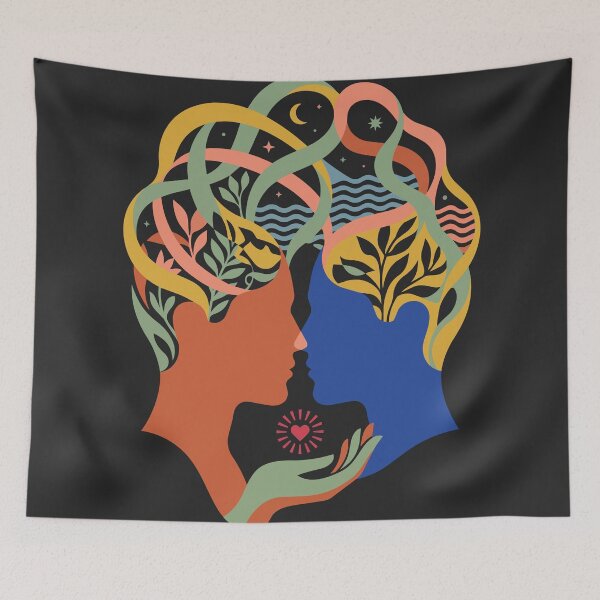 Item preview, Tangled Minds Soul Connection Psychedelic Art designed and sold by KeremYurtseven.