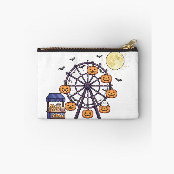 Aperçu de l'œuvre Grande roue citrouille en pixel art pour Halloween créée et vendue par Ebodega.