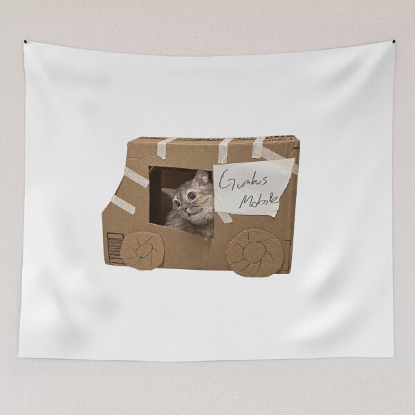 Item preview, Gumbus Mobile Cat Cardboard Box designed and sold by amberwell-snake.
