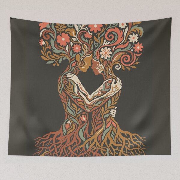 Item preview, Blooming Souls Surreal Botanical Lovers Art designed and sold by KeremYurtseven.