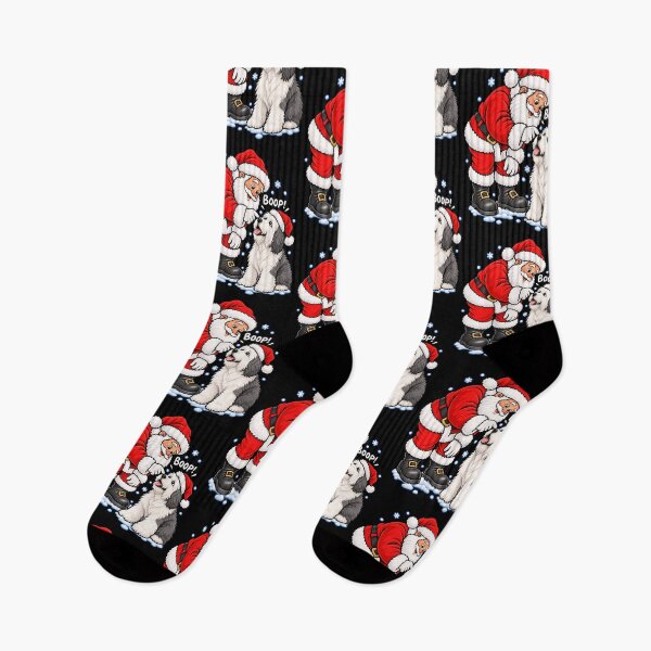 Item preview, Funny Old English Sheepdog Santa Boop Merry Chirstmas Mom Dad designed and sold by rafaeltto.
