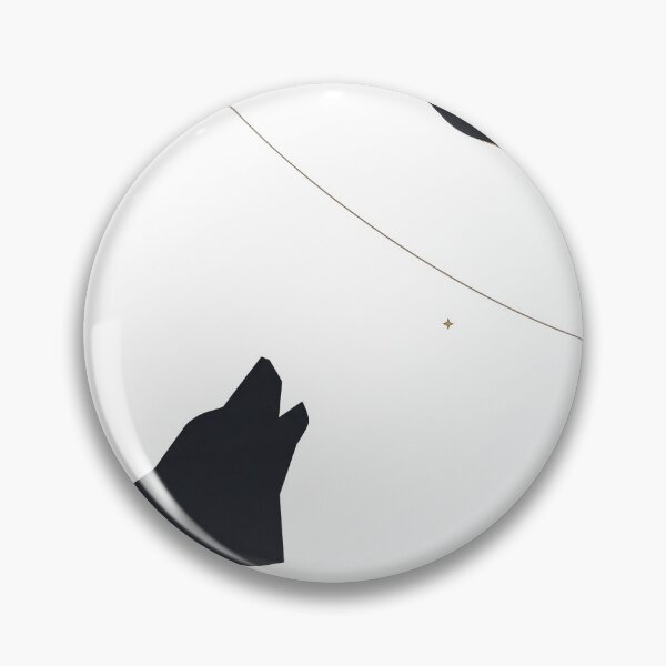Item preview, Solar Eclipse Howling Wolf Minimalist Night Art designed and sold by KeremYurtseven.