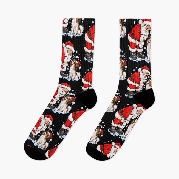 Item preview, Funny Papillon Dog Santa Boop Merry Chirstmas Mom Dad designed and sold by rafaeltto.