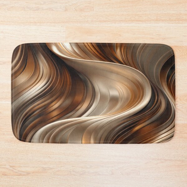 Artikelvorschau, Golden Flow – Moderne abstrakte digitale Kunst mit metallischen Wellen und fließenden Formen entworfen und verkauft von MargaretWiktor.