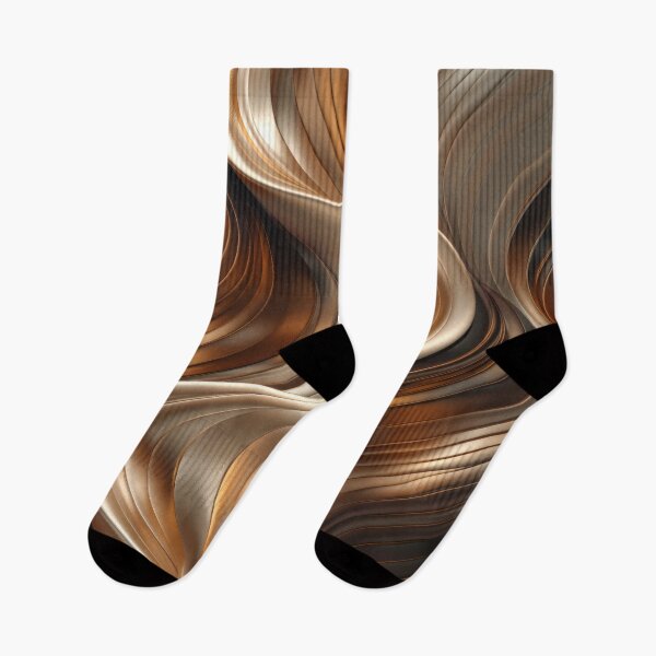 Item preview, Golden Flow - Modern Abstract Metallic Waves and Fluid Digital Art designed and sold by MargaretWiktor.