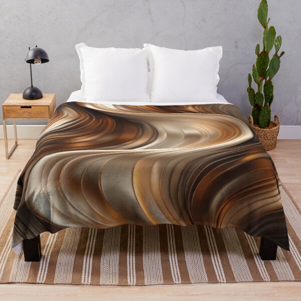 Item preview, Golden Flow - Modern Abstract Metallic Waves and Fluid Digital Art designed and sold by MargaretWiktor.