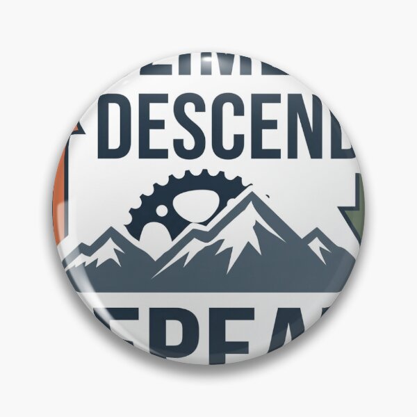 Item preview, Climb Descend Repeat - Mountain Biking & Trail Peak Sticker designed and sold by Kushwaha18.