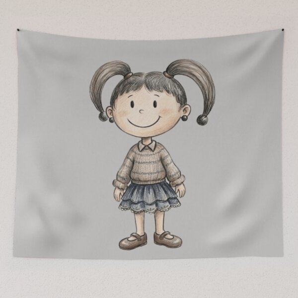 Item preview, Original Cute Girl Character  designed and sold by Dew Drop Designs.
