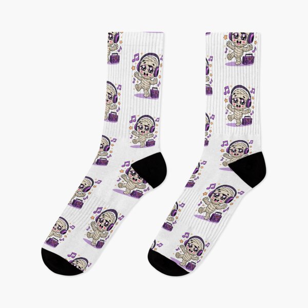 Item preview, Cute Kawaii Mummy Dancing With Headphones designed and sold by DariaOltes.
