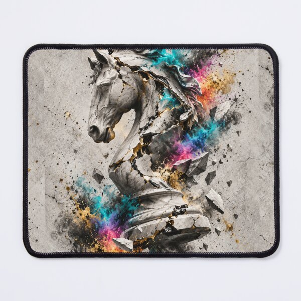 Item preview, Cracked Stone Horse Art - Colorful Abstract Equine Design designed and sold by Personiq Kaleido.