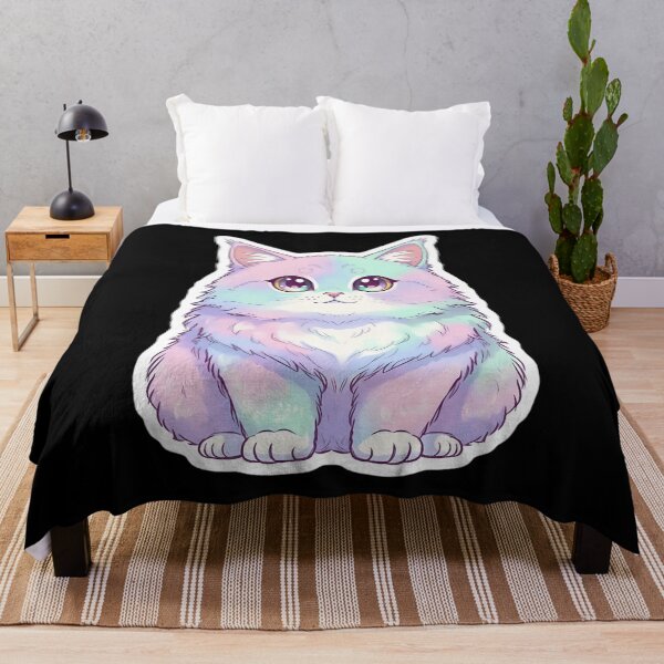 Item preview, Pastel Maine Coon Cat - Cute Fluffy Rainbow Kitten Illustration designed and sold by Lucid Dream Pixel.