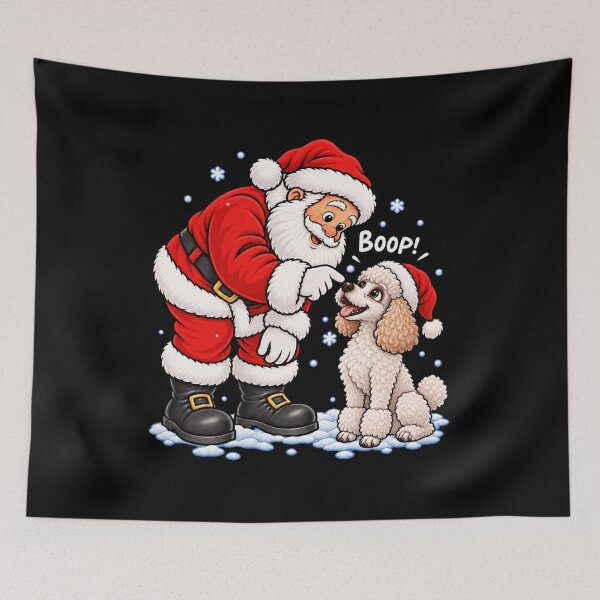 Item preview, Funny Poodle Dog Santa Boop Merry Chirstmas Mom Dad designed and sold by rafaeltto.