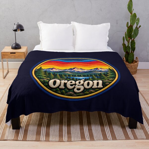 Item preview, Oregon Three Sisters Embroidered Sunset Patch designed and sold by Swanny's Custom T-shirt and Gift Designs.