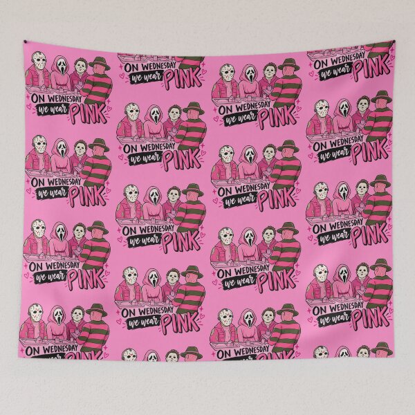 Item preview, Horror Slasher Characters 'On Wednesday We Wear Pink' designed and sold by btluvs.