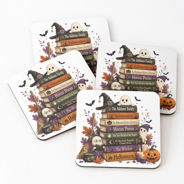 Item preview, Spooky Stories & Halloween Classics | Retro Halloween Book Lover Print designed and sold by SweetTeezPrints.