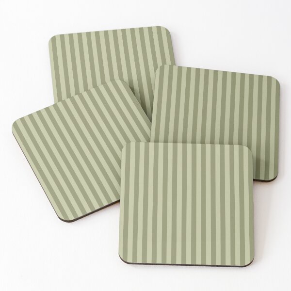 Item preview, Narrow stripe pattern in olive green designed and sold by RishabhArts1.