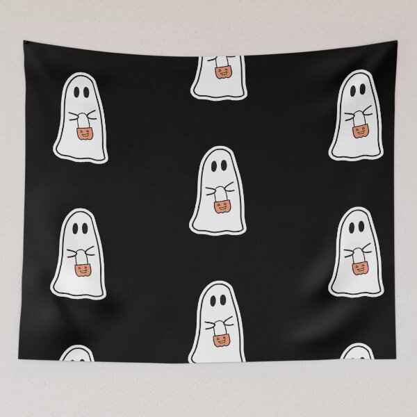 Item preview, Ghost with Pumpkin Basket designed and sold by Cute-Chaotic-Co.