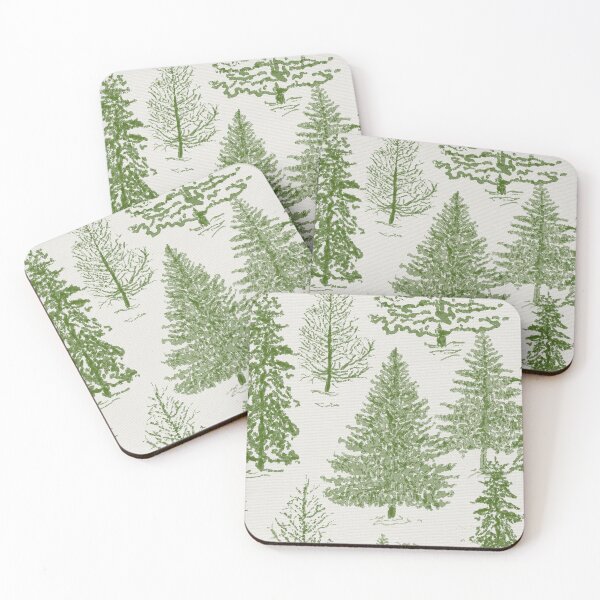 Item preview, Minimalist winter pine tree woodland designed and sold by Anne Londez Studio.