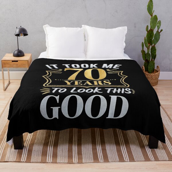 Item preview, It Took Me 70 Years to Look This Good - Funny 70th Birthday Gold Vintage Retro Design designed and sold by ZyziowskyArt.