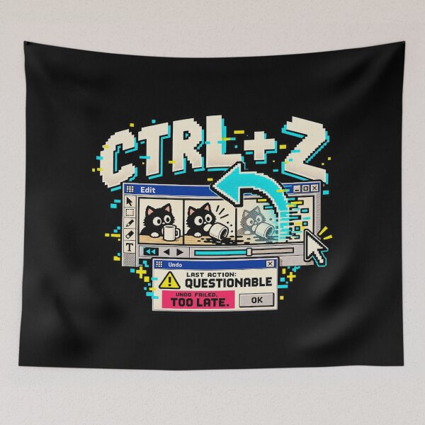 Item preview, Ctrl Z – Undo Failed Retro Computer Humor designed and sold by Mad Factory Designs.