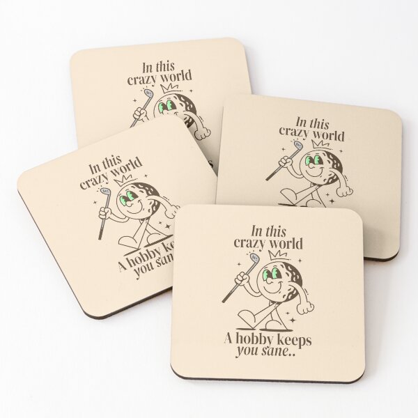 Item preview, Golf Ball Mascot Vintage Cartoon - A Hobby Keeps You Sane designed and sold by adipra.