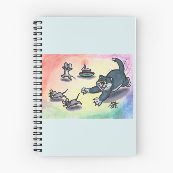 Item preview, Watercolor Illustration Cat Cartoon Cake Mouse Comic Mice designed and sold by Jonah Augustin Gray.