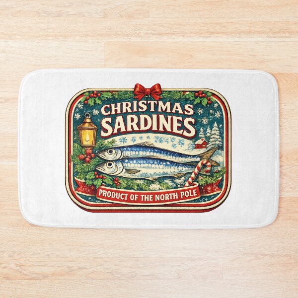 Item preview, Christmas Sardine Can Vintage Tin Label North Pole Retro Gift designed and sold by Artycom.